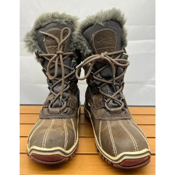 PAJAR Adelaide Women's Snow Boots Waterproof Brown/Gray Size 8-8.5 - Picture 3 of 10